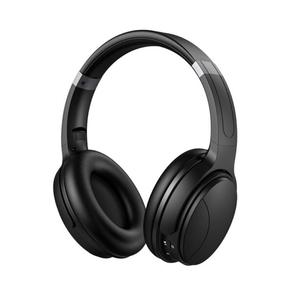 lack Wireless Headphones – Over-Ear Bluetooth Headset with Deep Bass & Noise Isolation